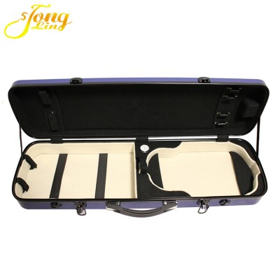 The Square Blue Colored Fiberglass Hard Violin Case For Sale TL-2003VF