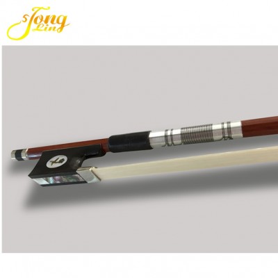 Quality pernambuco round stick violin bow round bow ebony frog